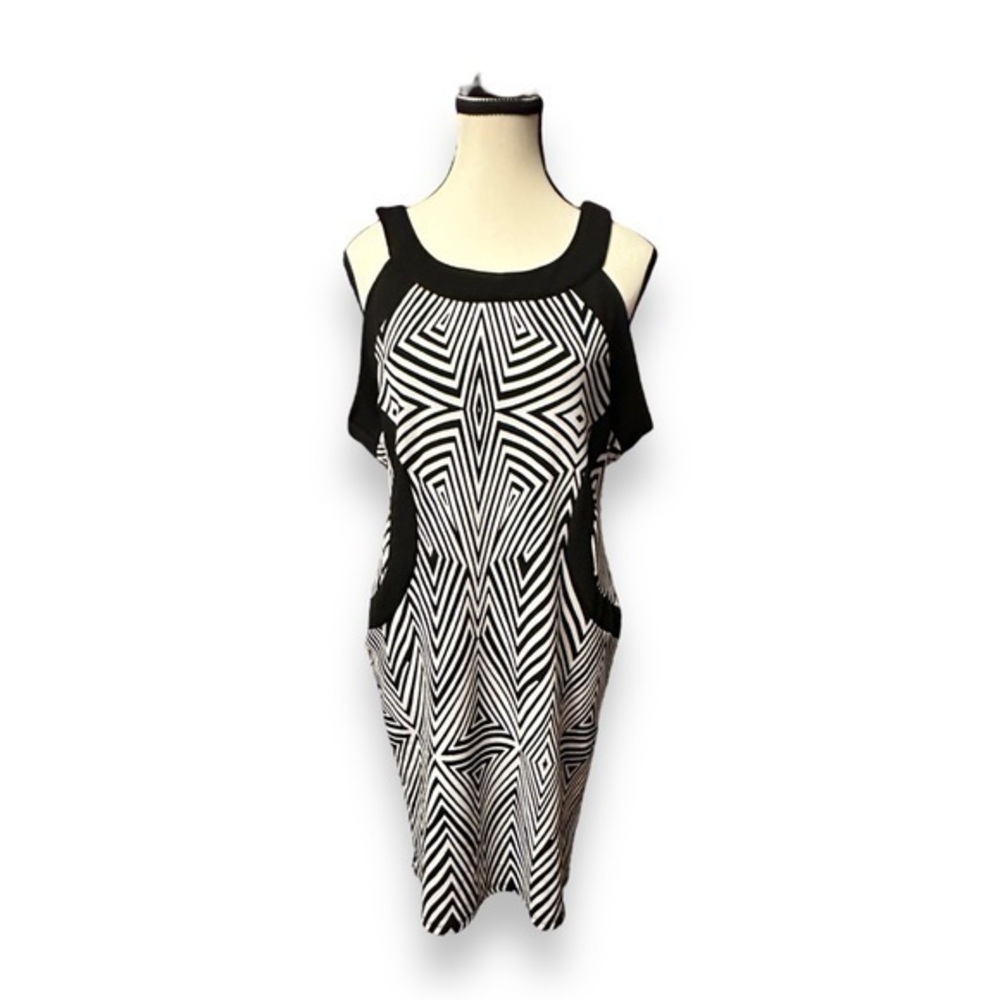 Women’s White and Black Sleeveless dress L